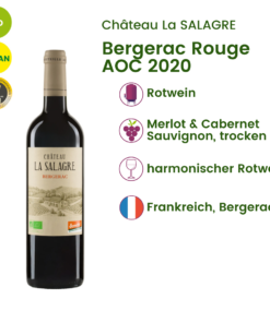 Weinbescheibung La Salagre AOP Bergerac Rouge 2020 trocken